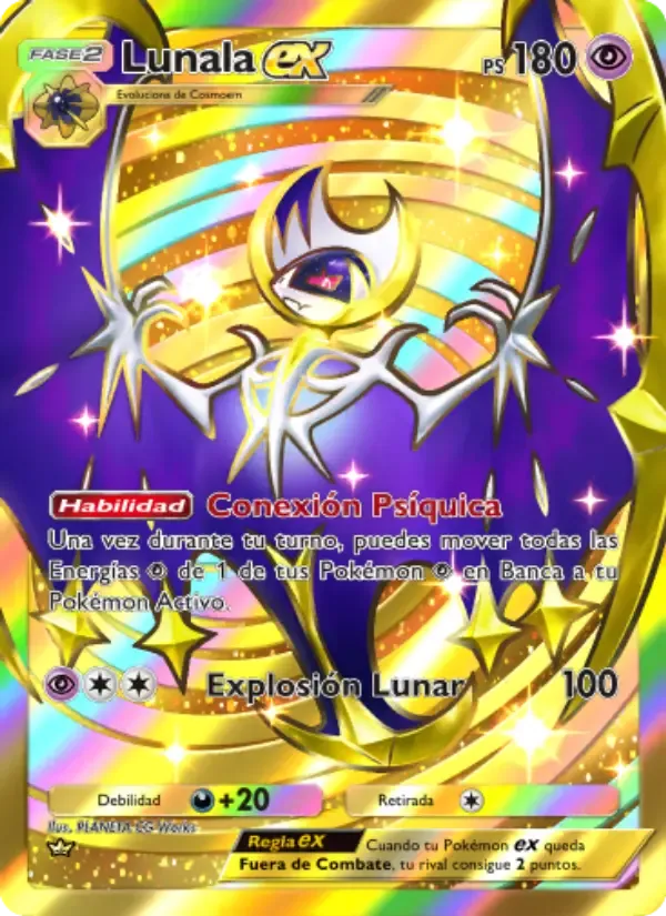 Lunala ex card in Spanish