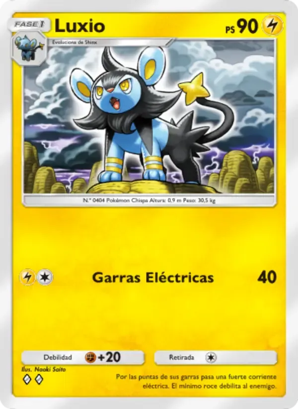 Luxio card in Spanish