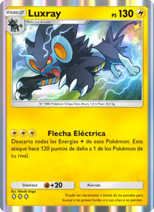 Luxray card in Spanish