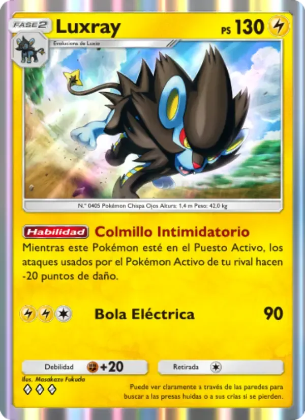 Luxray card in Spanish