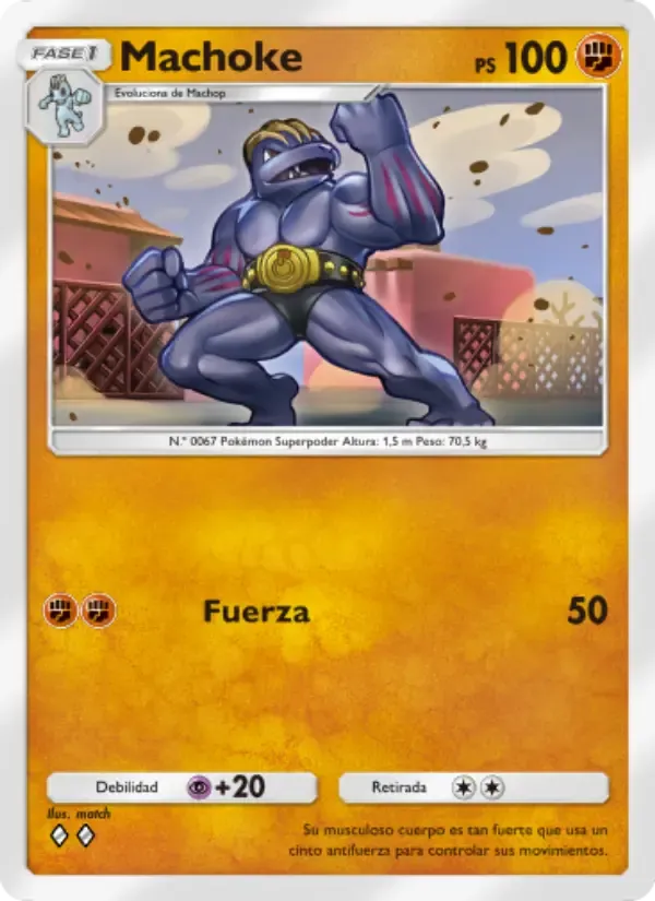 Machoke card in Spanish
