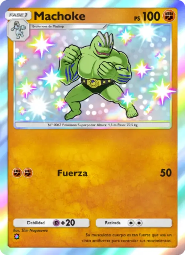 Machoke card in Spanish