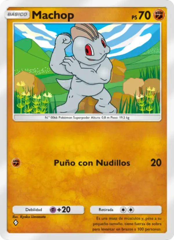 Machop card in Spanish