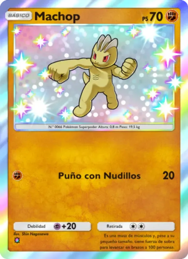 Machop card in Spanish
