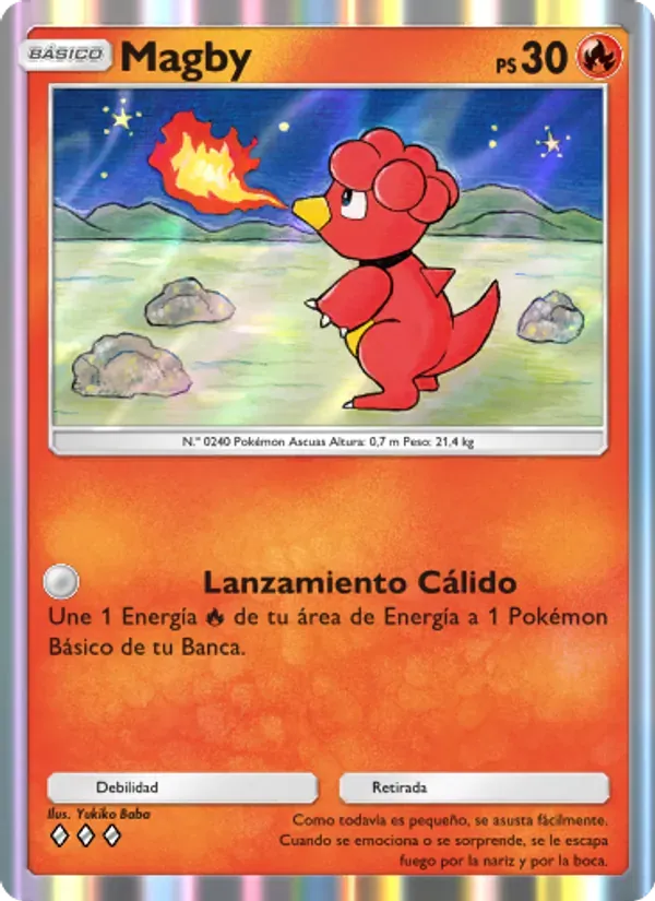 Magby card in Spanish