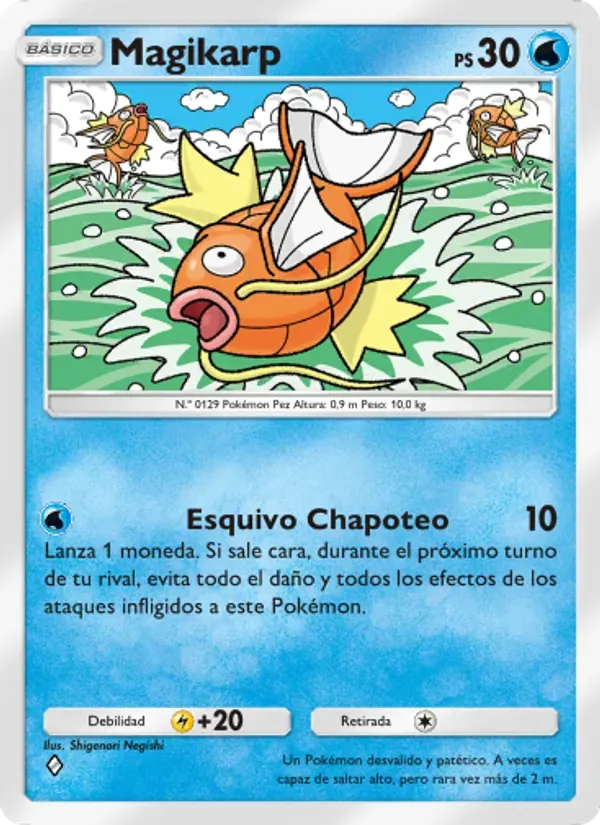 Magikarp card in Spanish