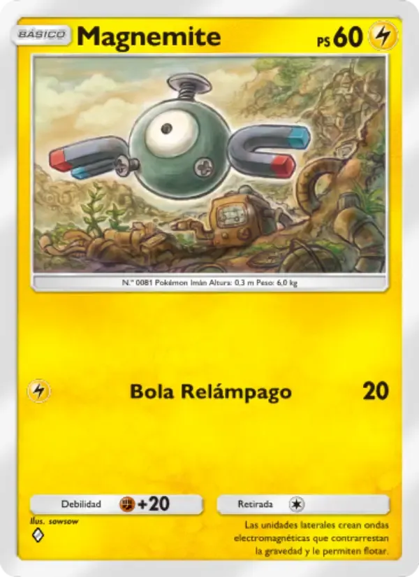 Magnemite card in Spanish