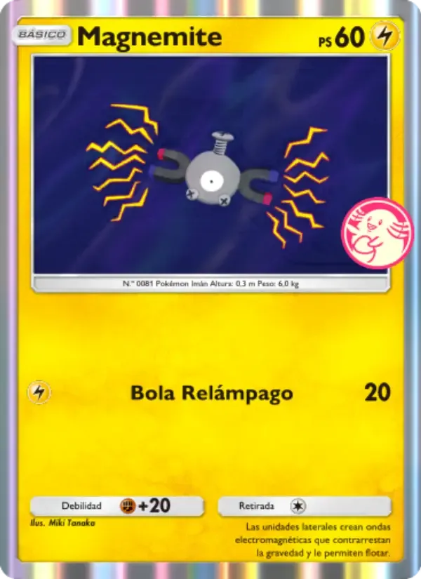 Magnemite card in Spanish