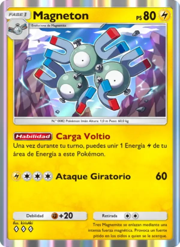 Magneton card in Spanish