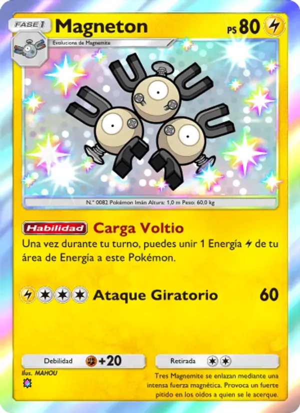 Magneton card in Spanish