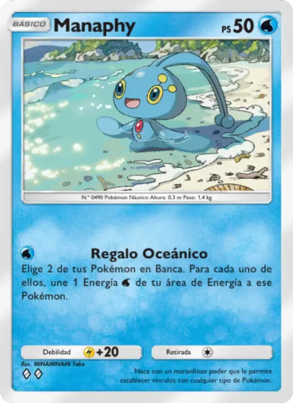 Manaphy card in Spanish