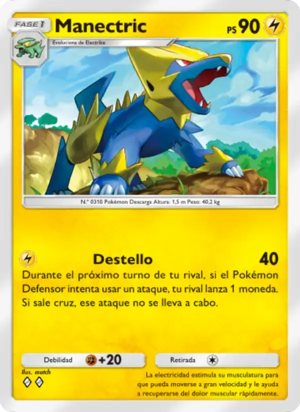 Manectric card in Spanish
