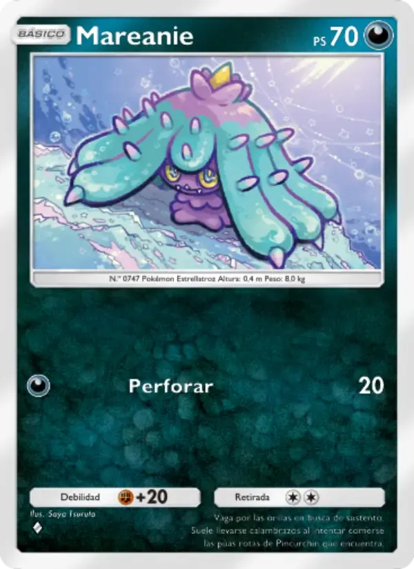 Mareanie card in Spanish