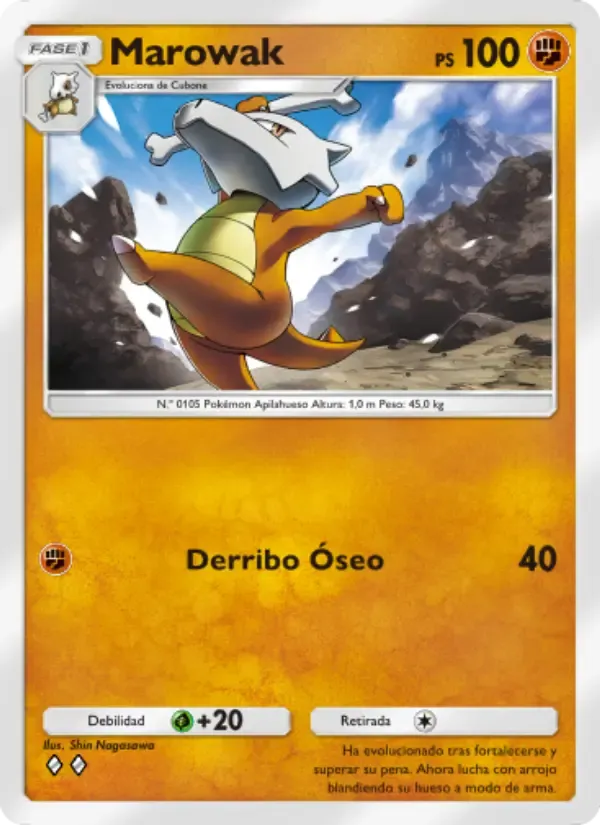 Marowak card in Spanish
