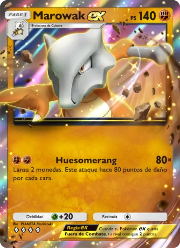 Marowak ex card in Spanish