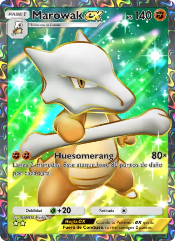 Marowak ex card in Spanish