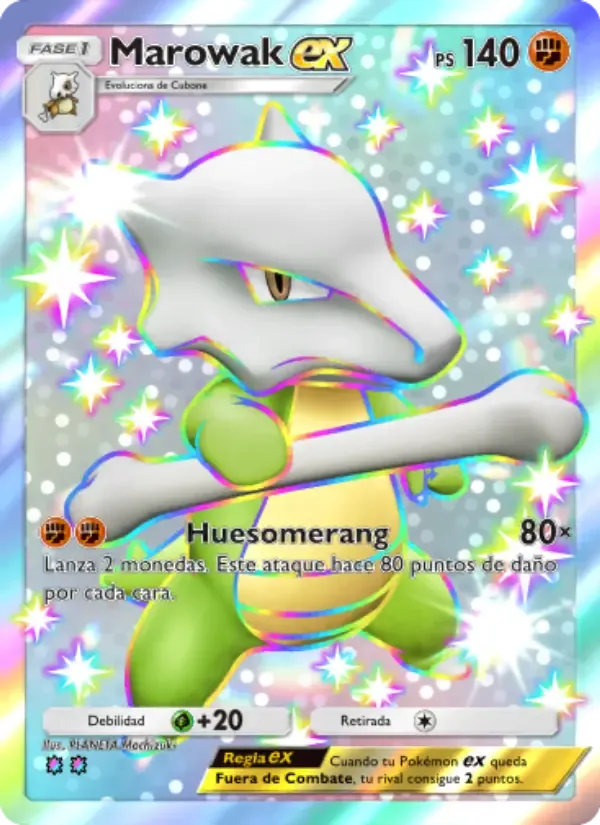 Marowak ex card in Spanish