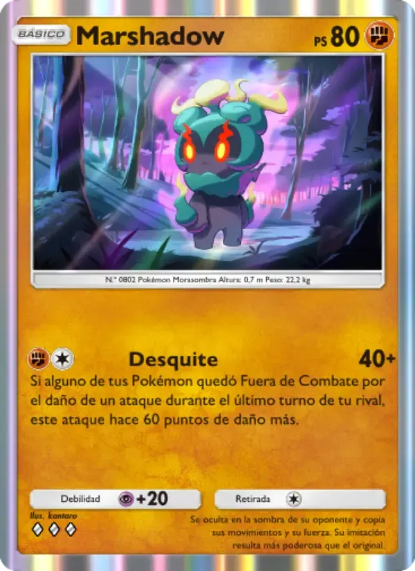 Marshadow card in Spanish