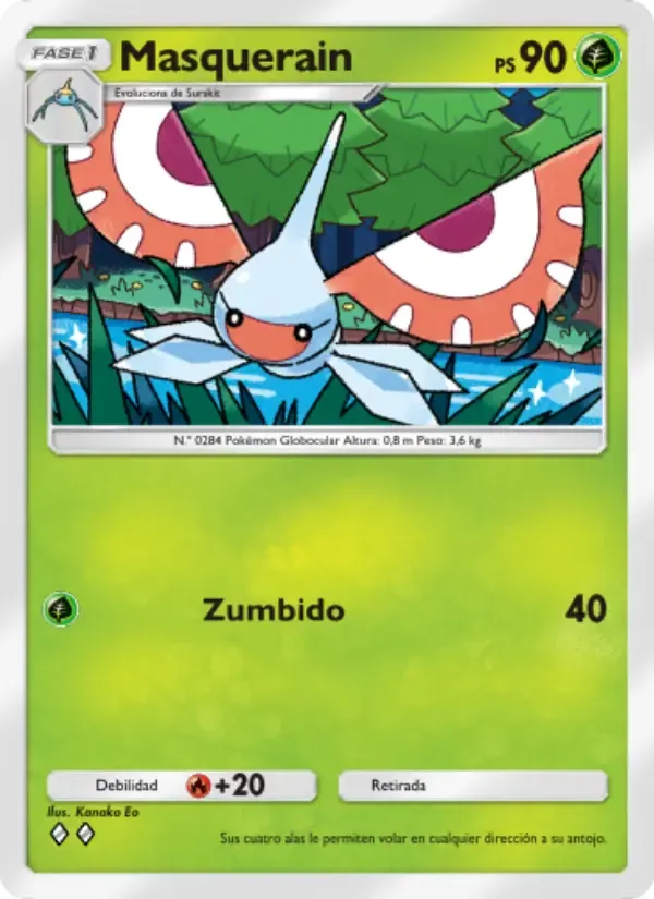 Masquerain card in Spanish