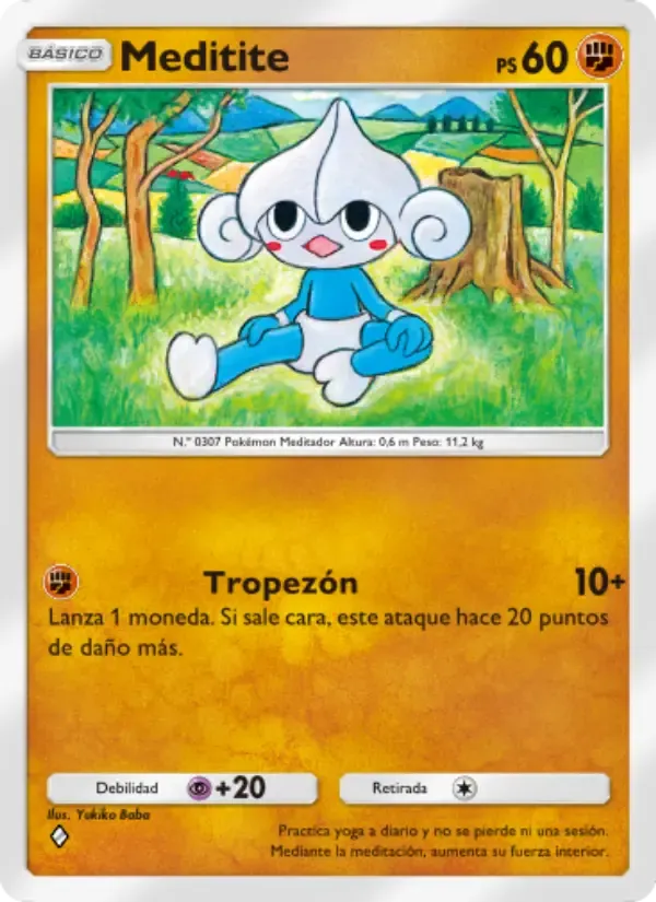 Meditite card in Spanish