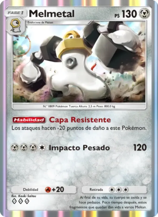 Melmetal card in Spanish