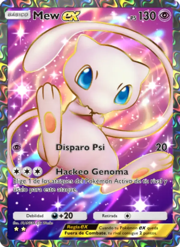 Mew ex card in Spanish