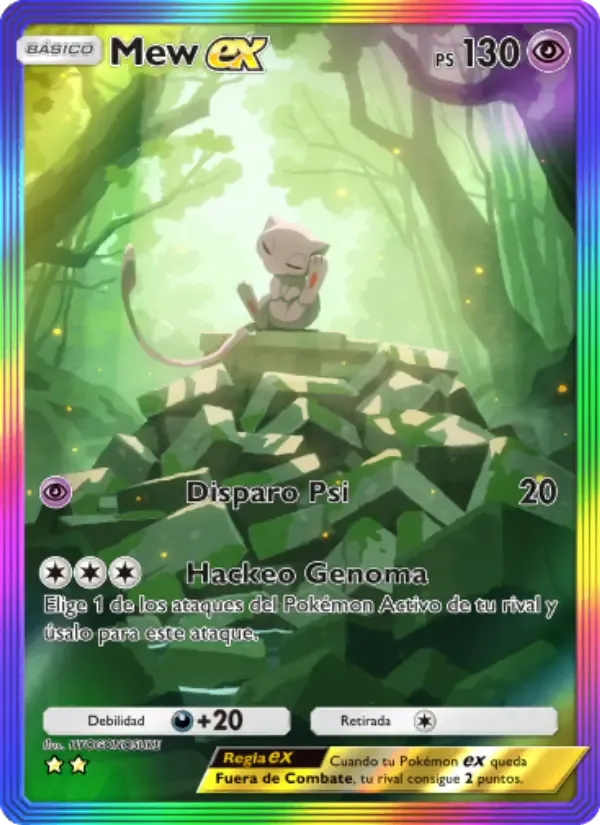Mew ex card in Spanish