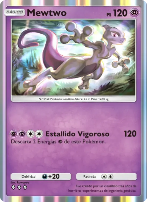 Mewtwo card in Spanish