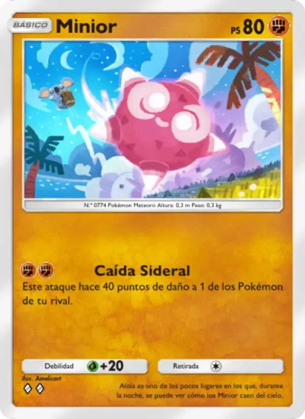 Minior card in Spanish
