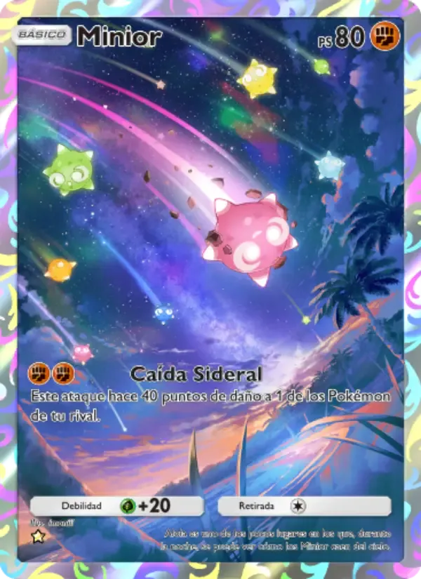 Minior card in Spanish