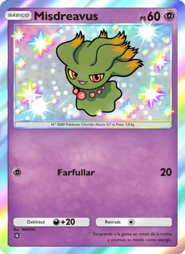 Misdreavus card in Spanish