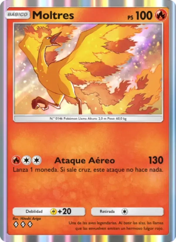 Moltres card in Spanish