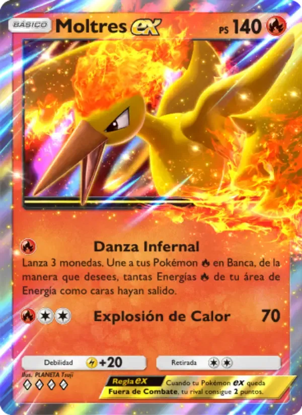 Moltres ex card in Spanish