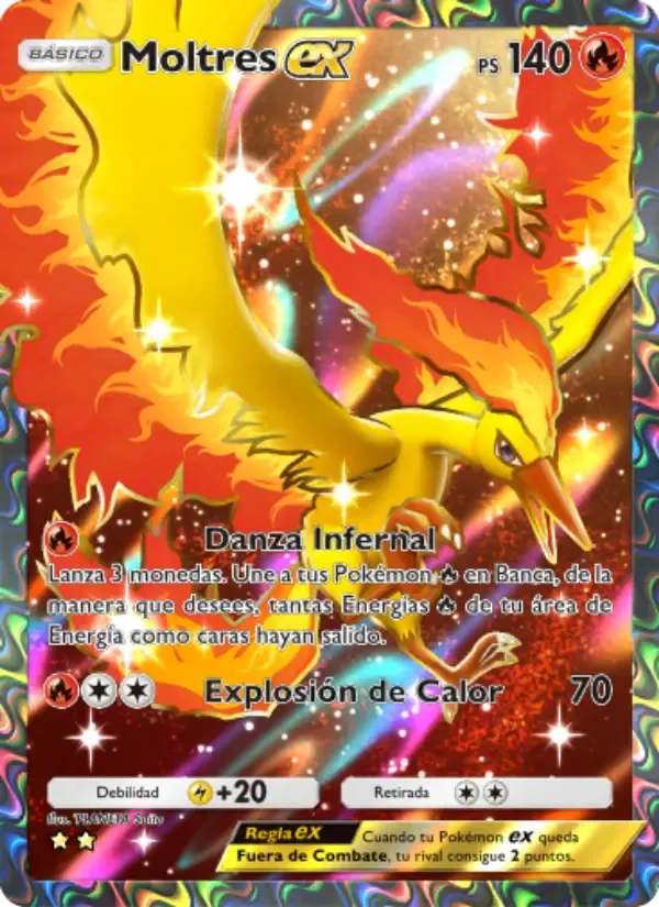 Moltres ex card in Spanish