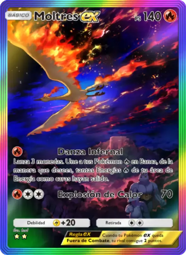 Moltres ex card in Spanish