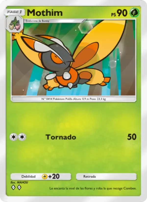 Mothim card in Spanish