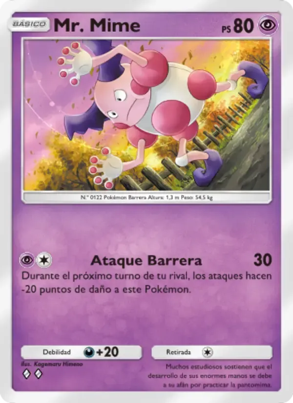 Mr. Mime card in Spanish