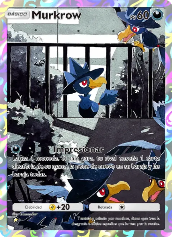 Murkrow card in Spanish