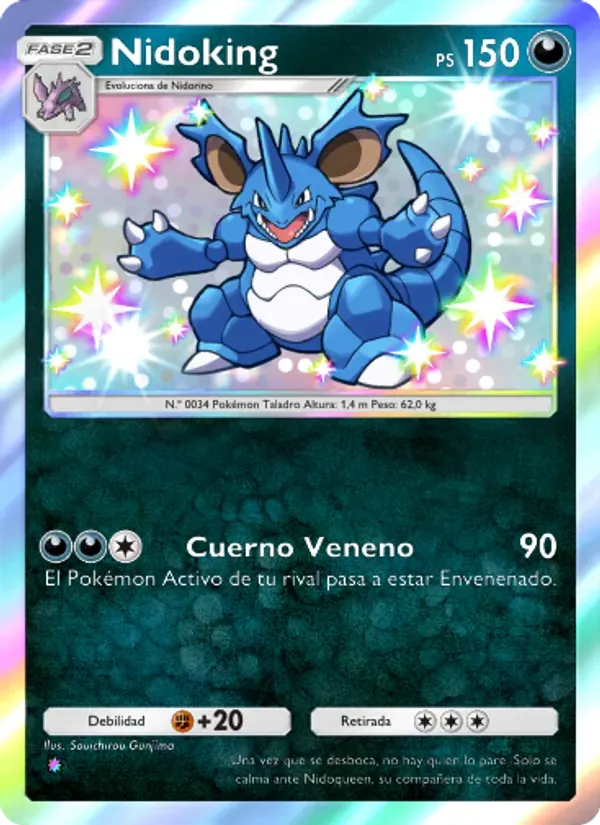 Nidoking card in Spanish