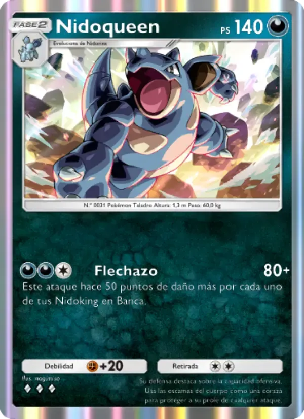 Nidoqueen card in Spanish