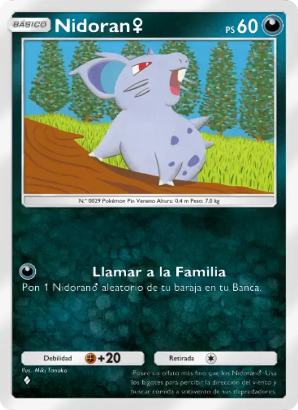 Nidoran♀ card in Spanish