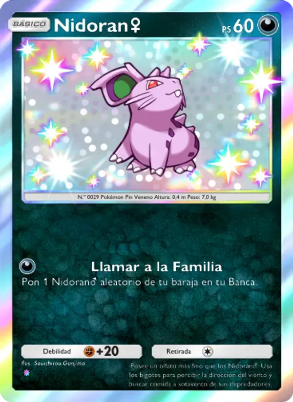 Nidoran♀ card in Spanish