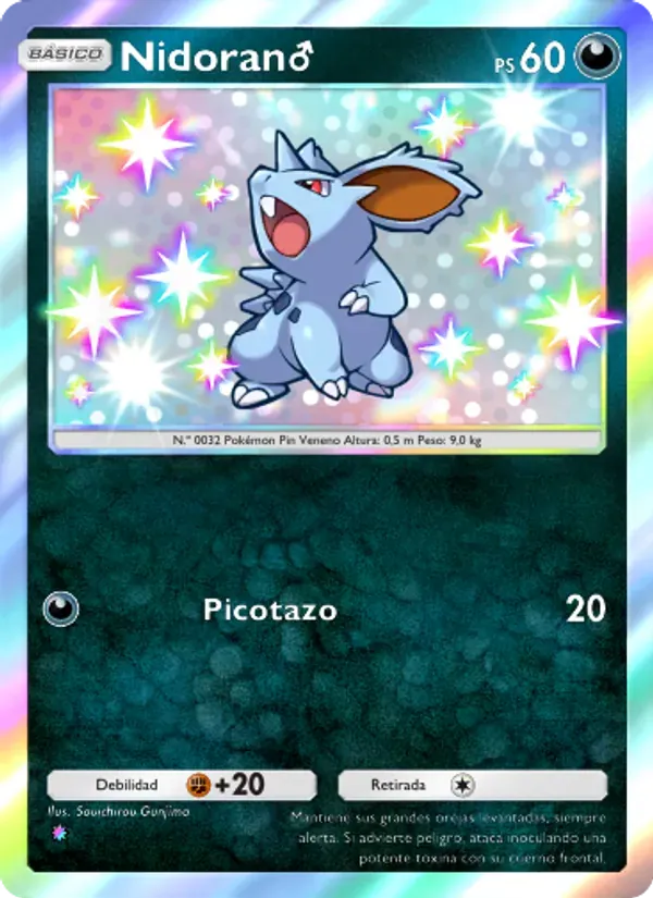Nidoran♂ card in Spanish