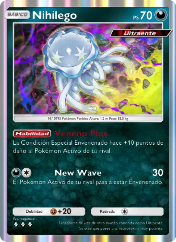 Nihilego card in Spanish