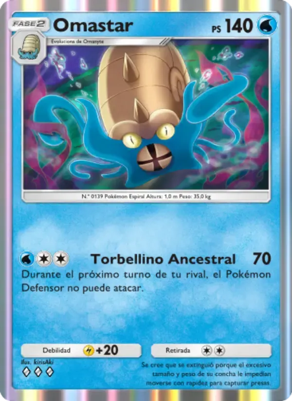 Omastar card in Spanish