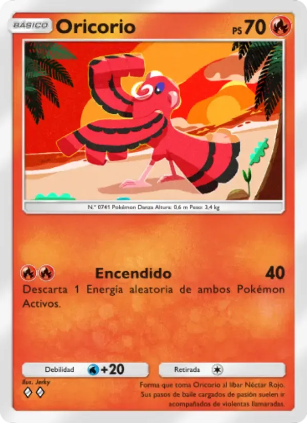 Oricorio card in Spanish
