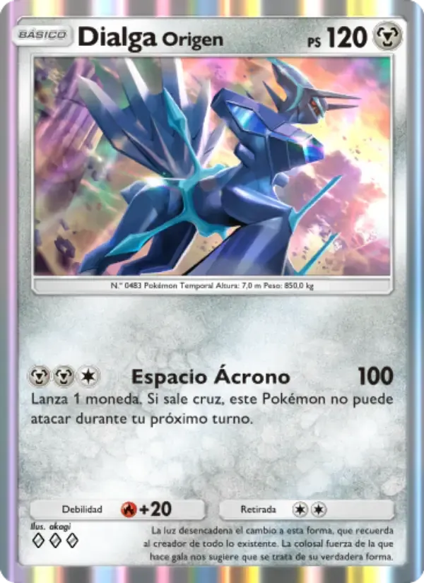 Origin Forme Dialga card in Spanish