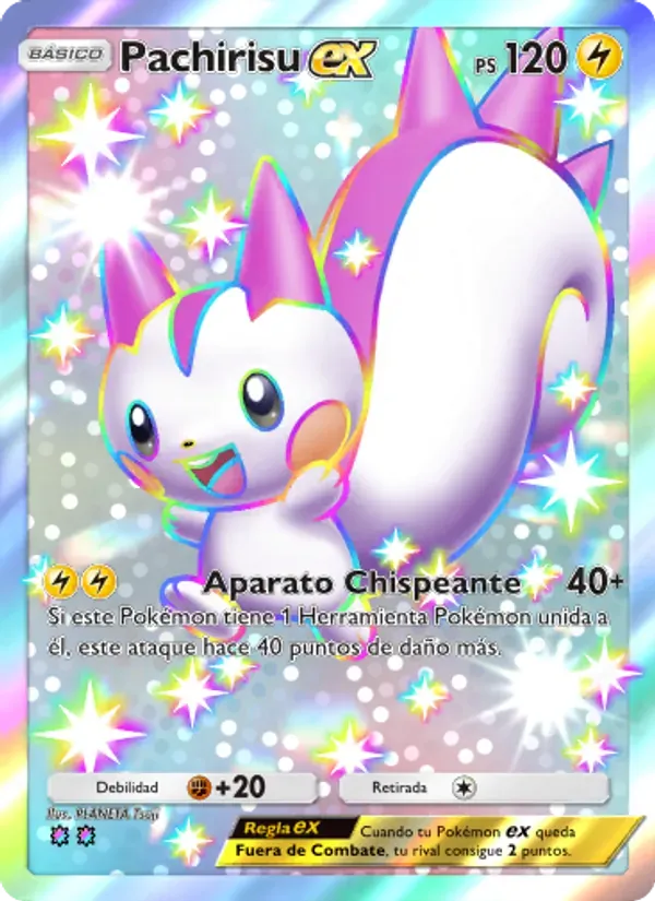 Pachirisu ex card in Spanish