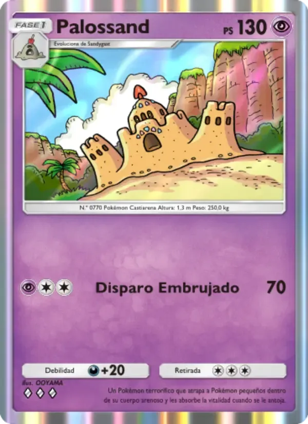 Palossand card in Spanish