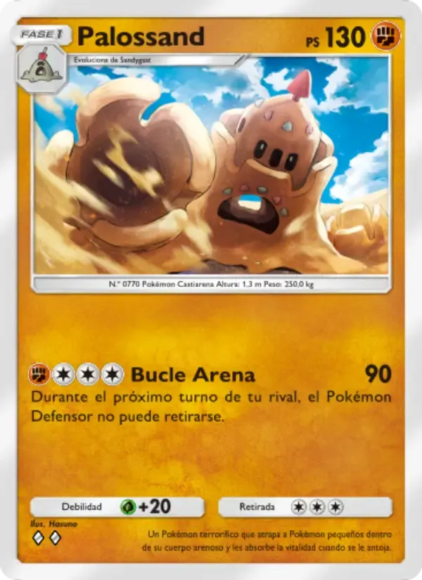 Palossand card in Spanish